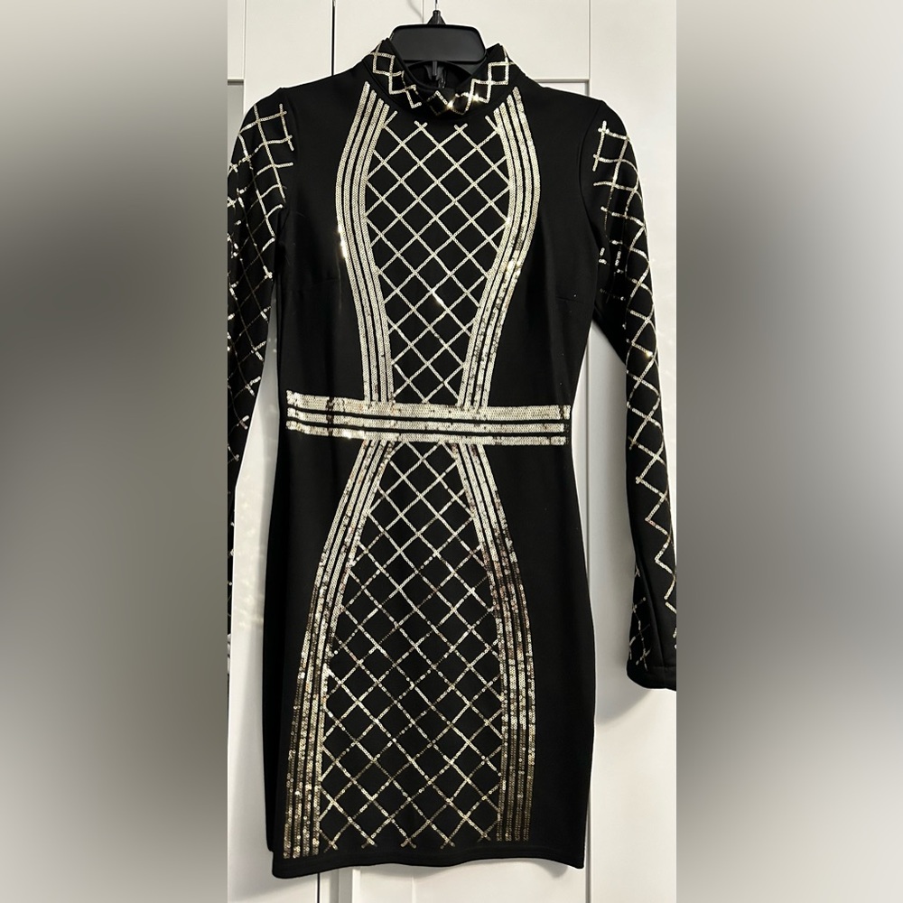 Black & Gold Venus Dress